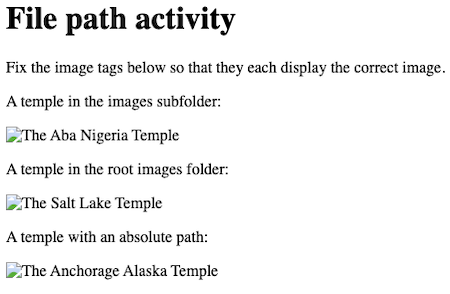 A screenshot showing the missing temples.