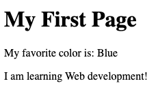 Screenshot of the completed activity