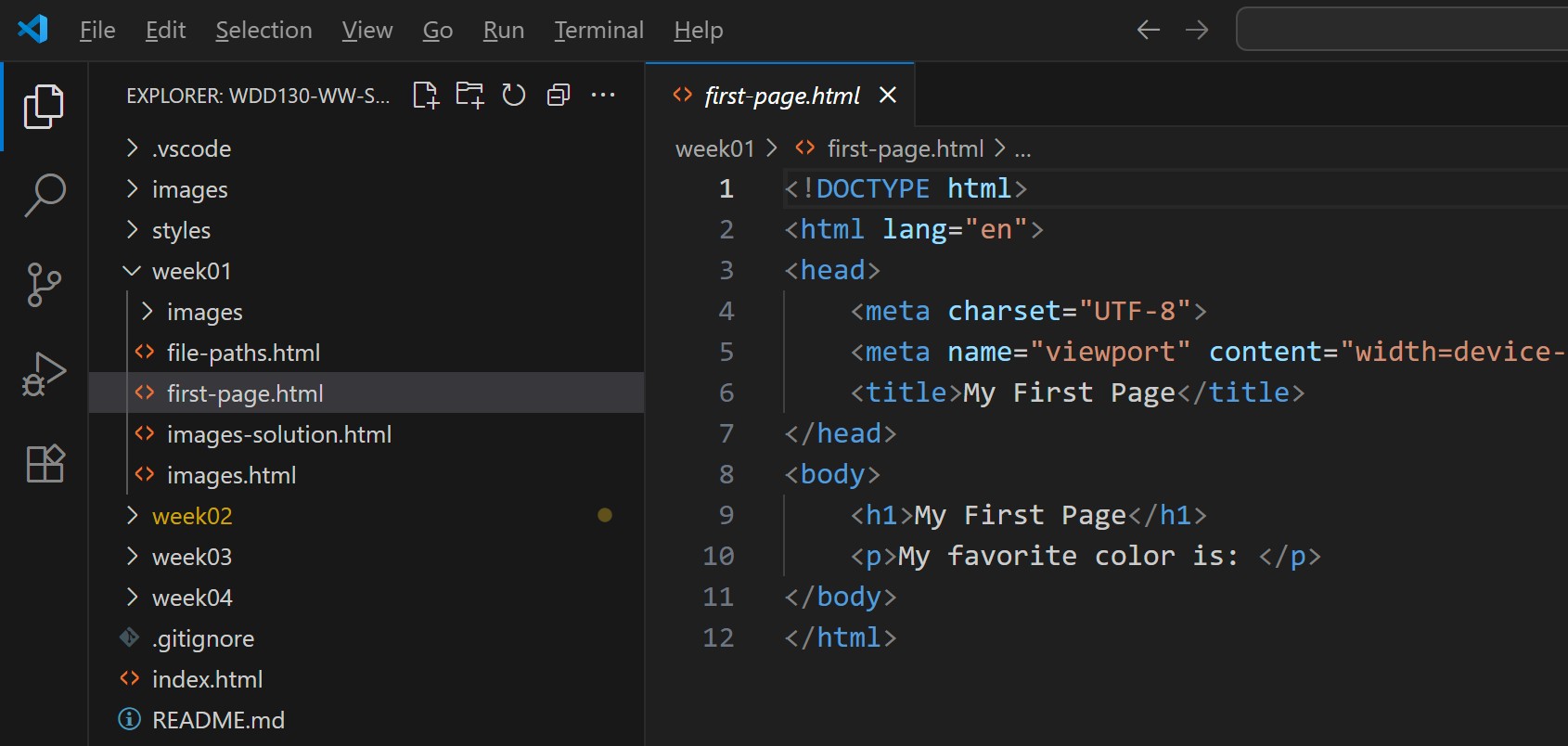 Screenshot of VS Code Explorer Panel showing files and folders
