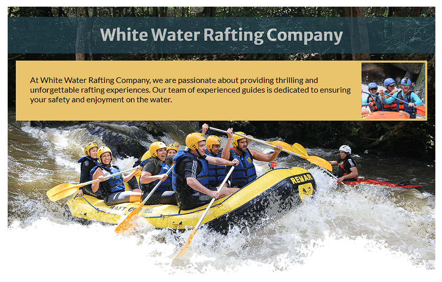 Sample of the hero image with overlays